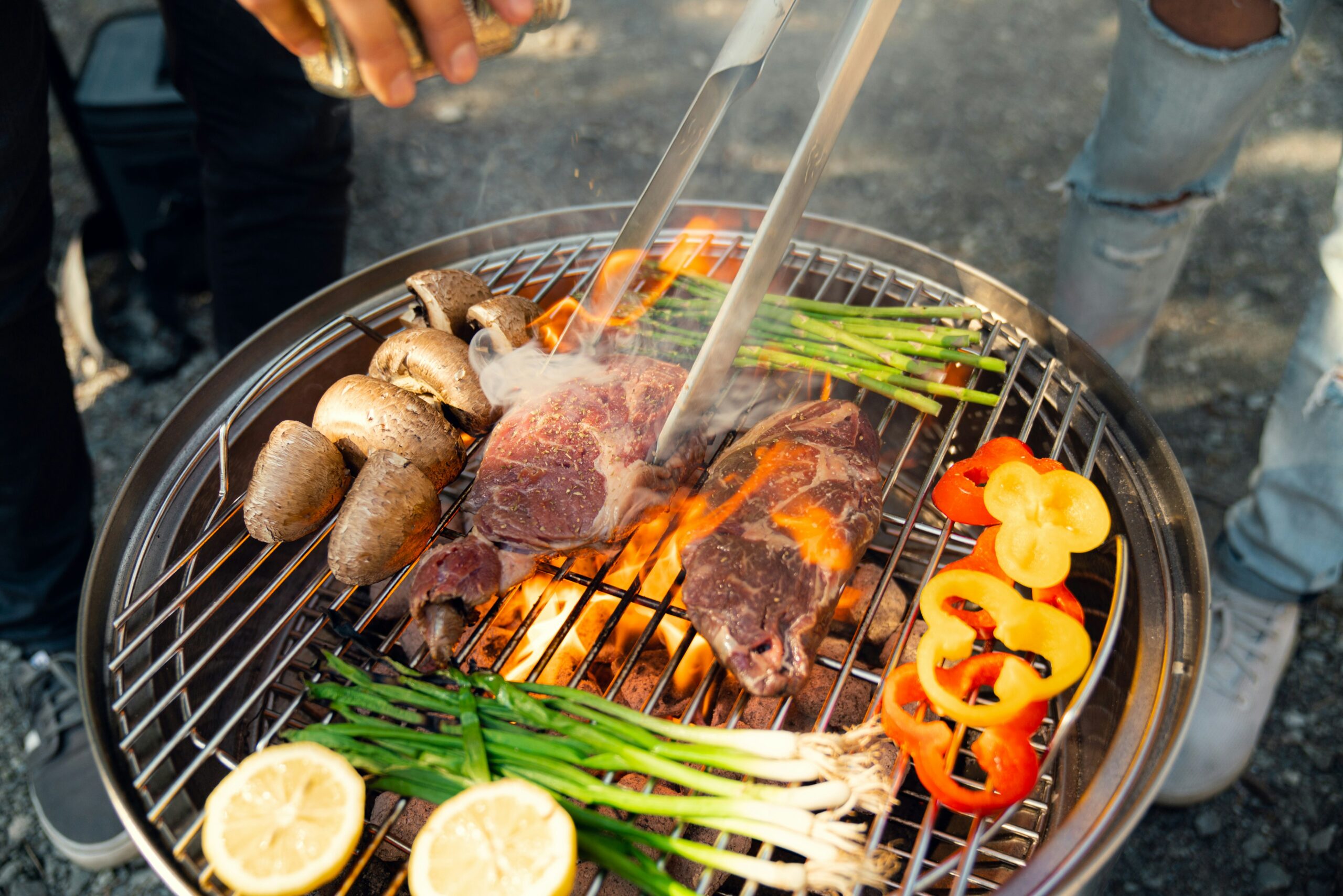 grilling food