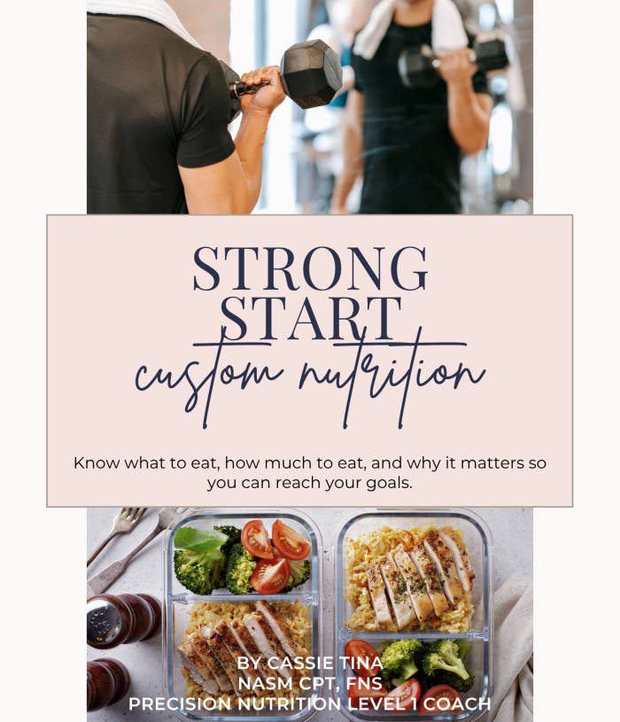 Strong Start individual nutrition plan